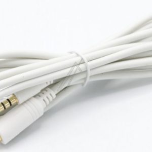 VERLENGKABEL 4-POL. JACK-3,5MM STEKER/ -CONTRA WIT,  L: 2,0MTR