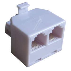 TELEFOON-ADAPTER 1X6P4C-STEKER/ 2X6P4C-CONTRA