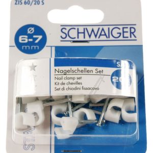 ZIS60/ 20S532 KABELHOUDERS 6 - 7MM/ 20STUKS IN BLISTER WIT
